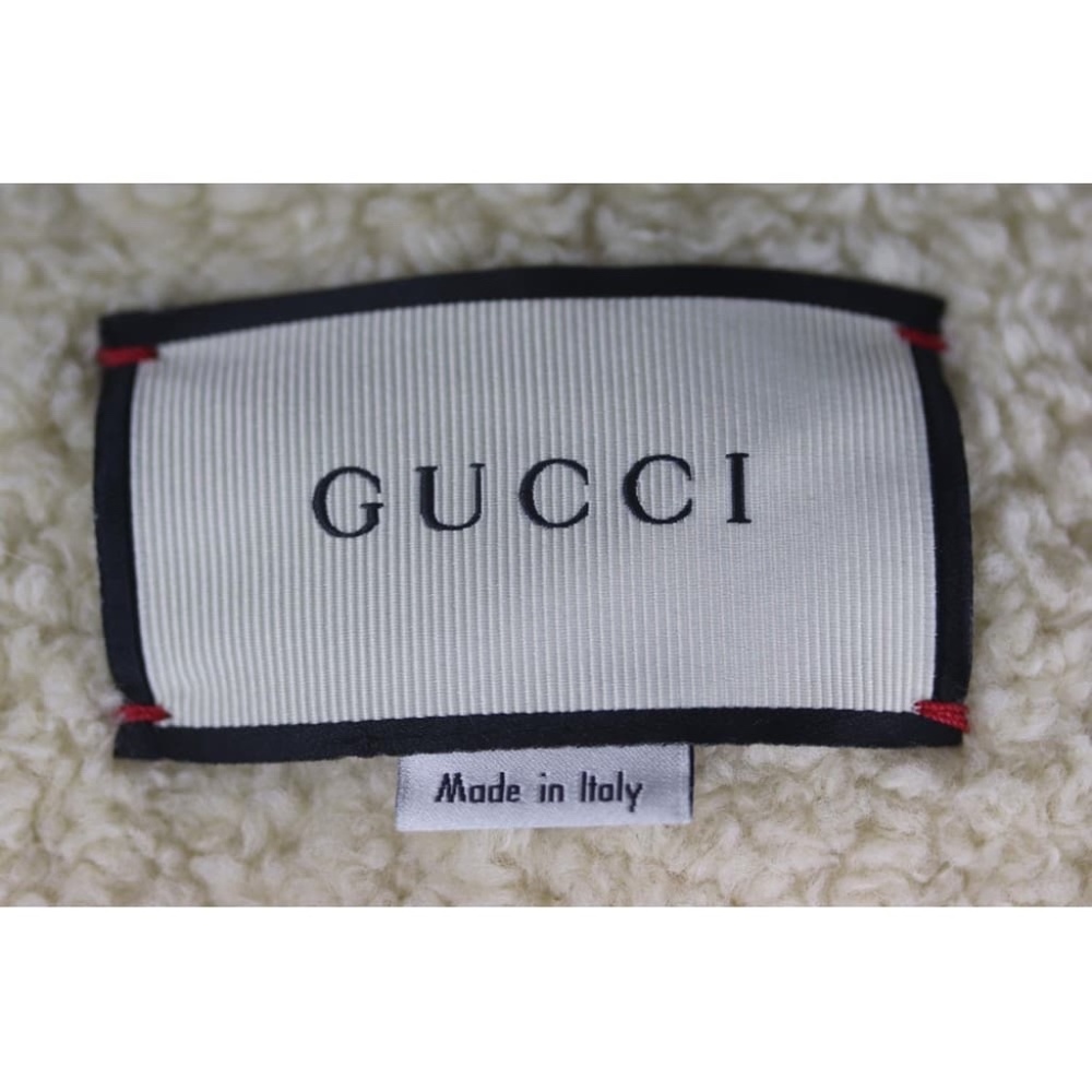 GUCCI Jardin D'Hiver Shearling Denim Jacket Size: IT42 - Picture 8 of 8